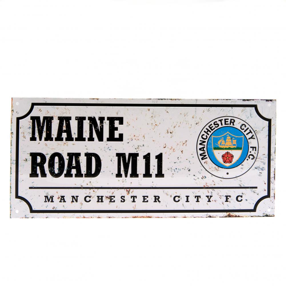 Retro Manchester City Football Club Street Sign Wall Decor