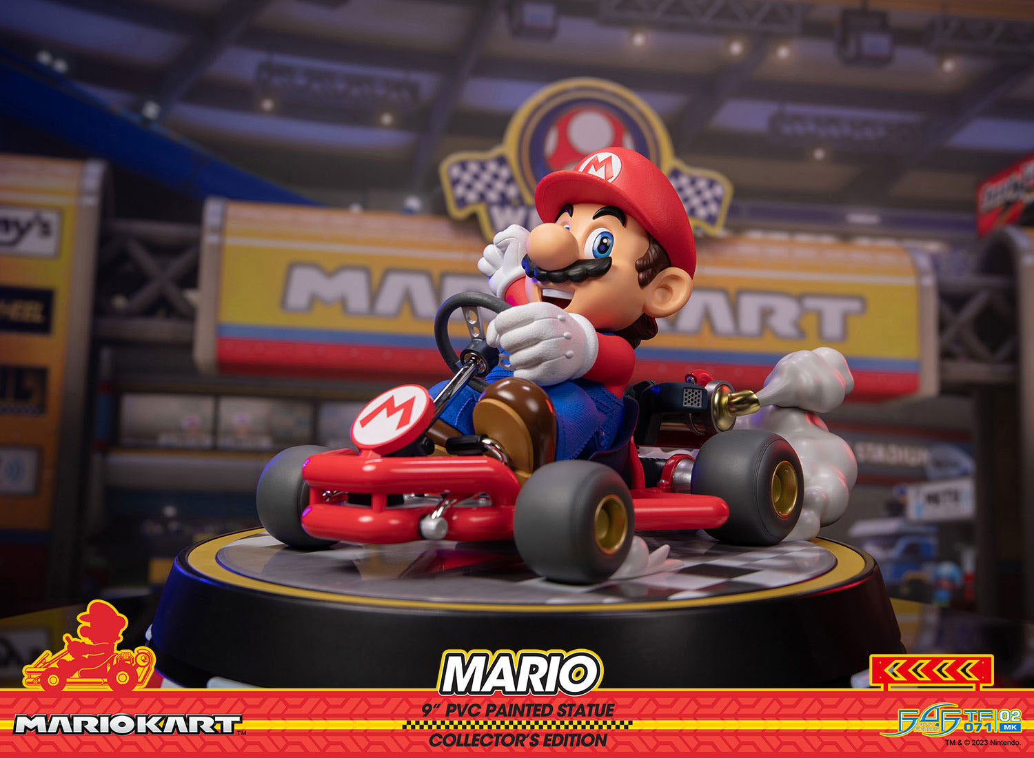 Collector's Edition Mario Kart Super Mario PVC Statue with LED Base