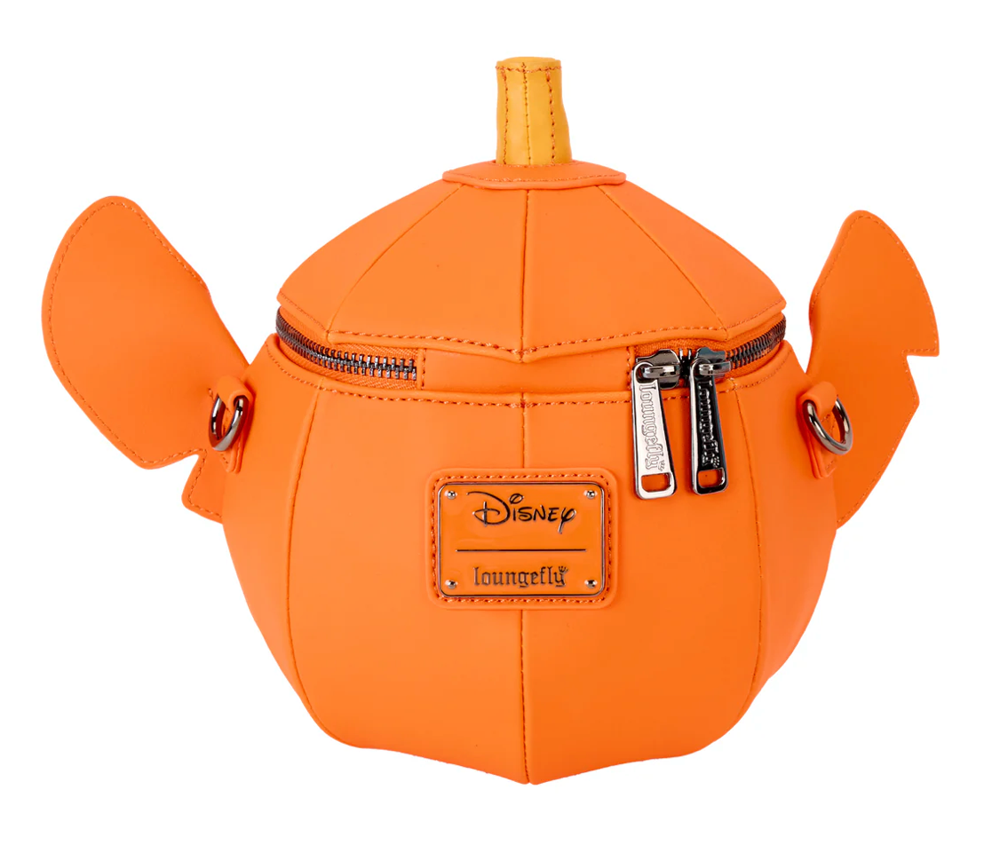 Loungefly Disney Glow-in-the-Dark Stitch Pumpkin-Shaped Crossbody Bag