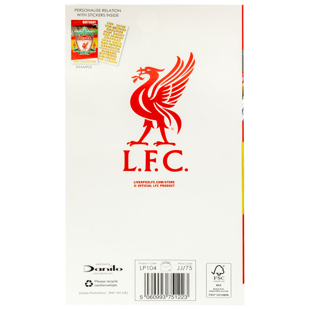 Customizable Liverpool Football Club Birthday Greeting Card