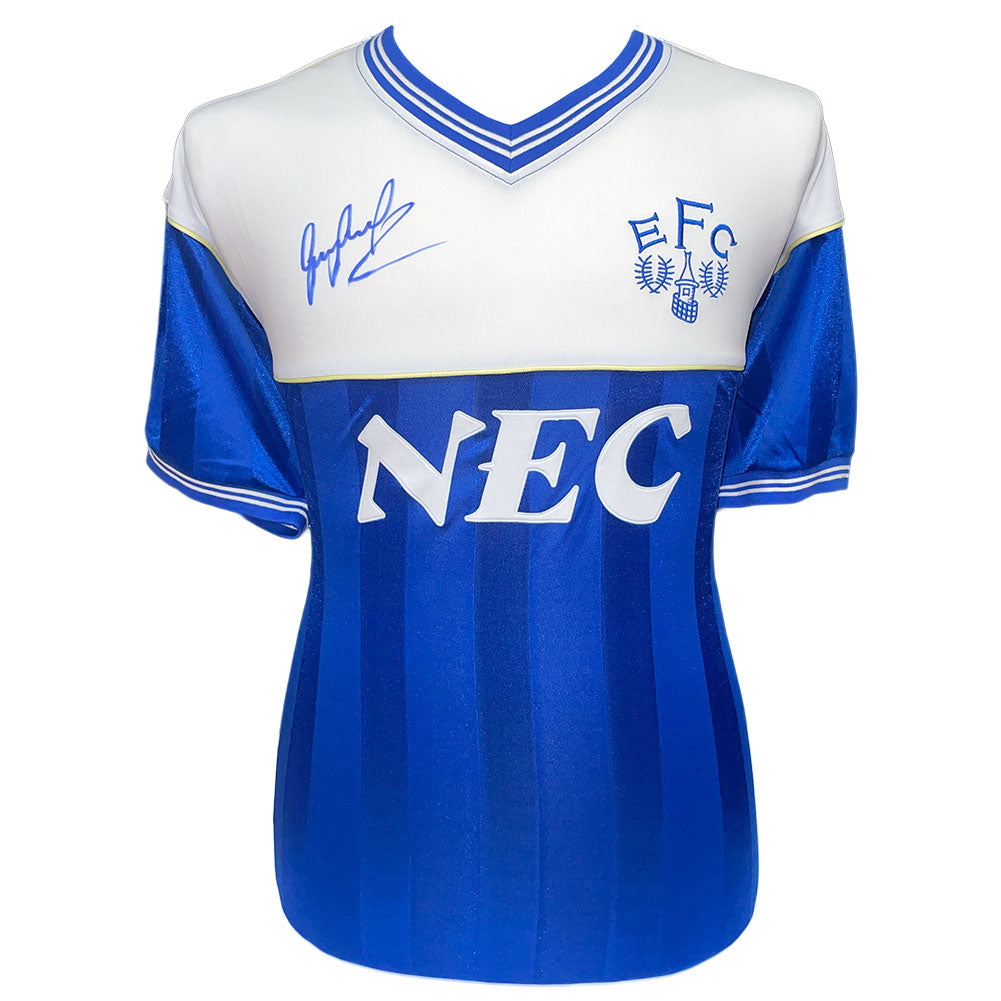 1986 Everton FC Replica Shirt Hand-Signed by Gary Lineker in 2022