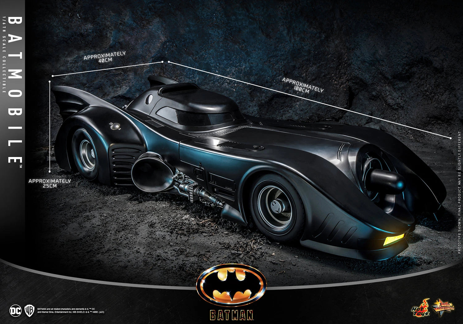 Hot Toys 1/6th Scale Collectible DC 1989 Batman Movie-inspired Batmobile Vehicle