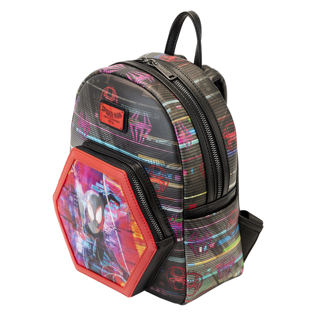 Loungefly Marvel's Across The Spider-Verse Glitchy Lenticular Vegan Mini Backpack