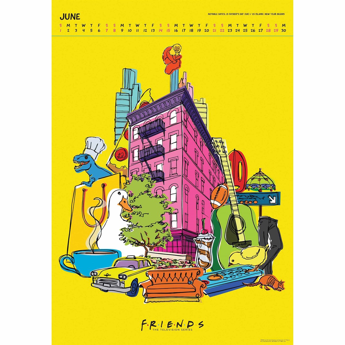 2025 Deluxe Edition Friends Themed Wall Calendar for Collectors