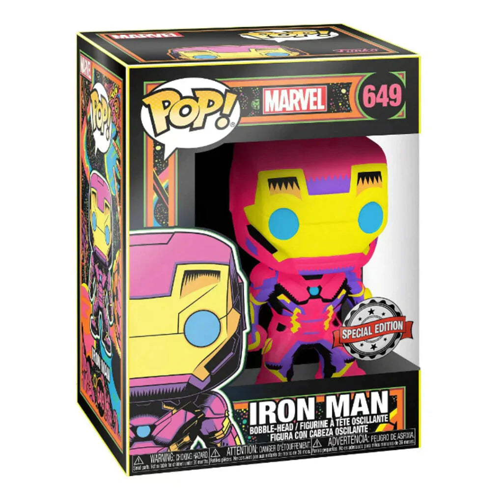 Marvel Neon Glow Funko Pop! Vinyl Bundle: Thor, Iron Man & Captain America