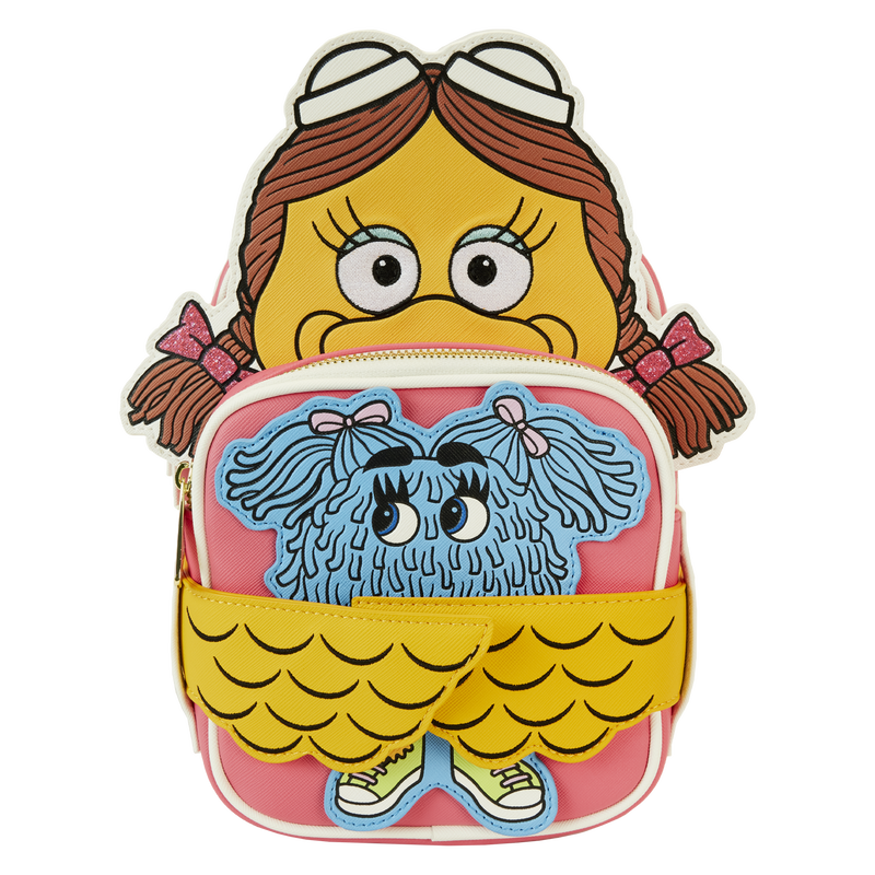 Loungefly Crossbody Crossbuddies Bag Featuring McDonald's Birdie the Early Bird along with a Fry Kids Coin Purse