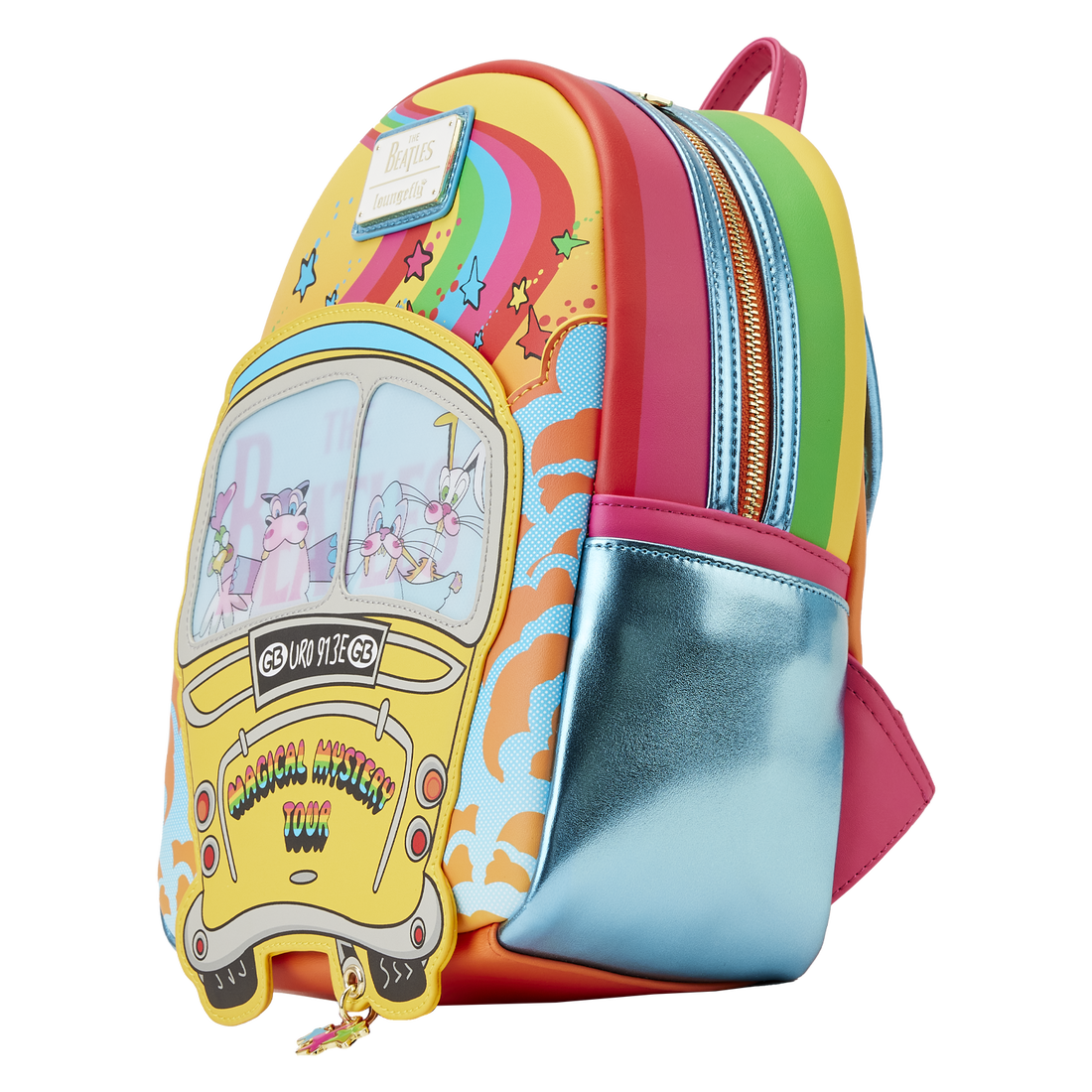 Loungefly Vegan Leather The Beatles Magical Mystery Tour Bus Mini Backpack