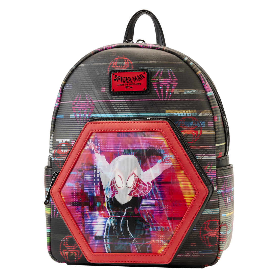 Loungefly Marvel's Across The Spider-Verse Glitchy Lenticular Vegan Mini Backpack