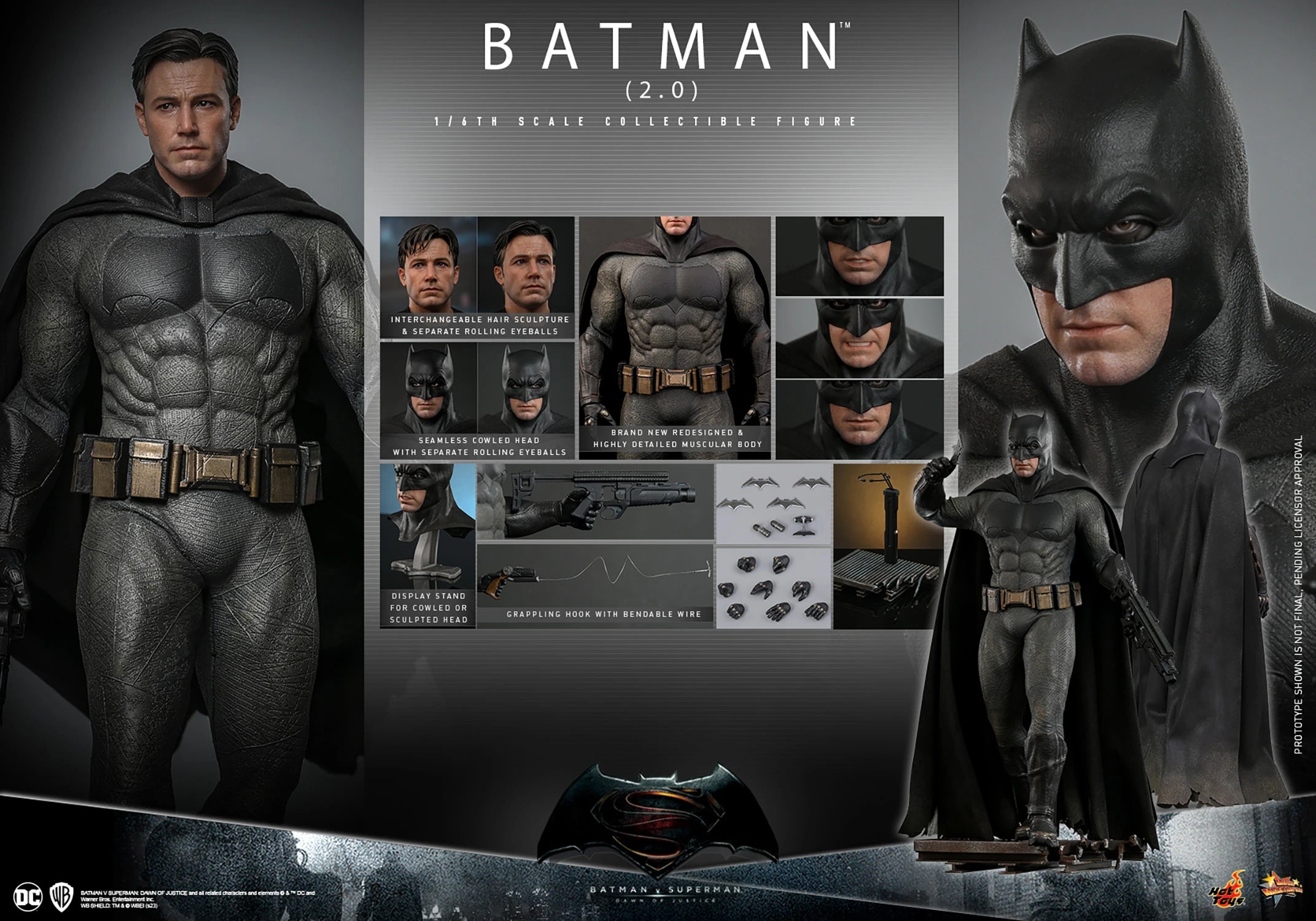 Hot Toys 1/6th Scale Batman Figure from Batman v Superman Dawn of Justice