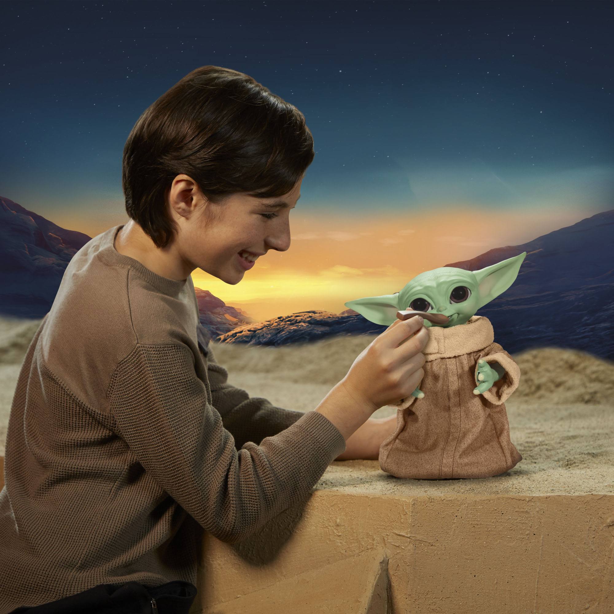 Hasbro's Interactive Star Wars Galactic Snackin' Grogu Animatronic Toy