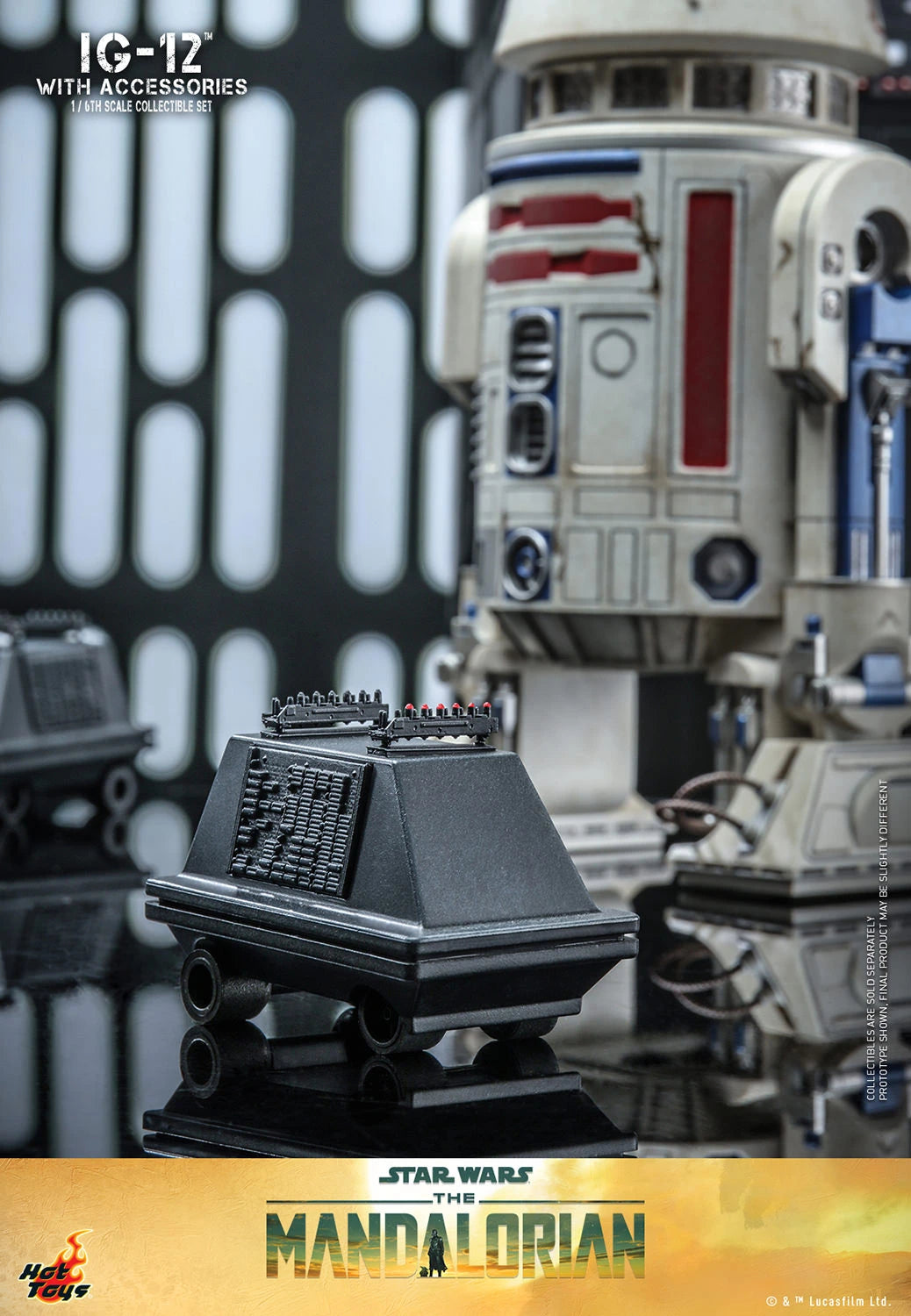 Hot Toys 1/6 Scale Mandalorian IG-12, Grogu & Accessories Collectible Set