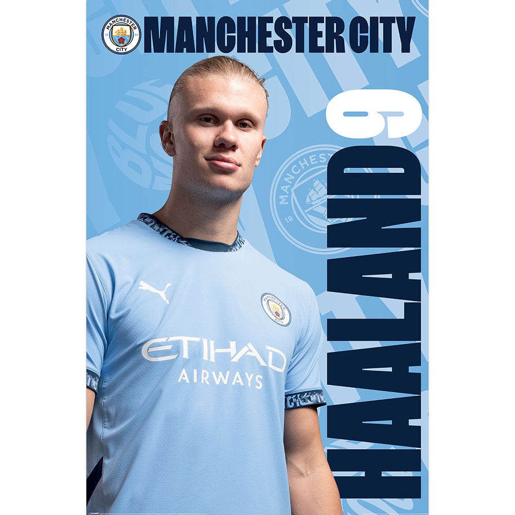 High - Quality Manchester City Football Club Erling Haaland Wall Poster for Fans