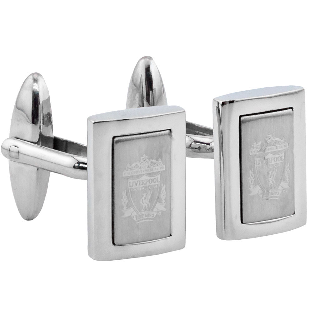 Stylish Liverpool FC Stainless Steel Rectangular Framed Cufflinks