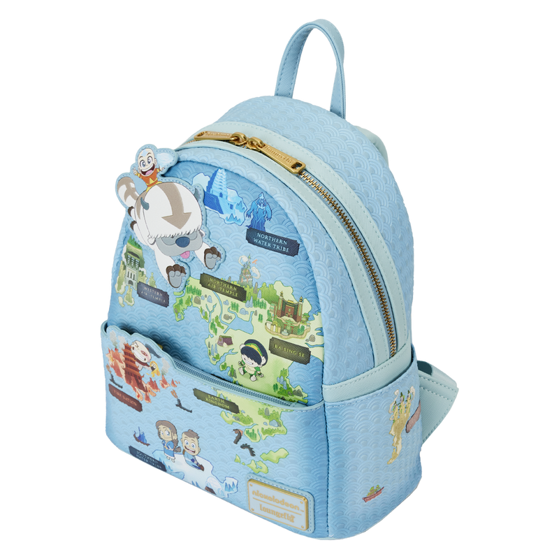 Loungefly Licensed Nickelodeon Avatar The Last Airbender Map of the Four Nations Mini Backpack for Fashionable Travelers
