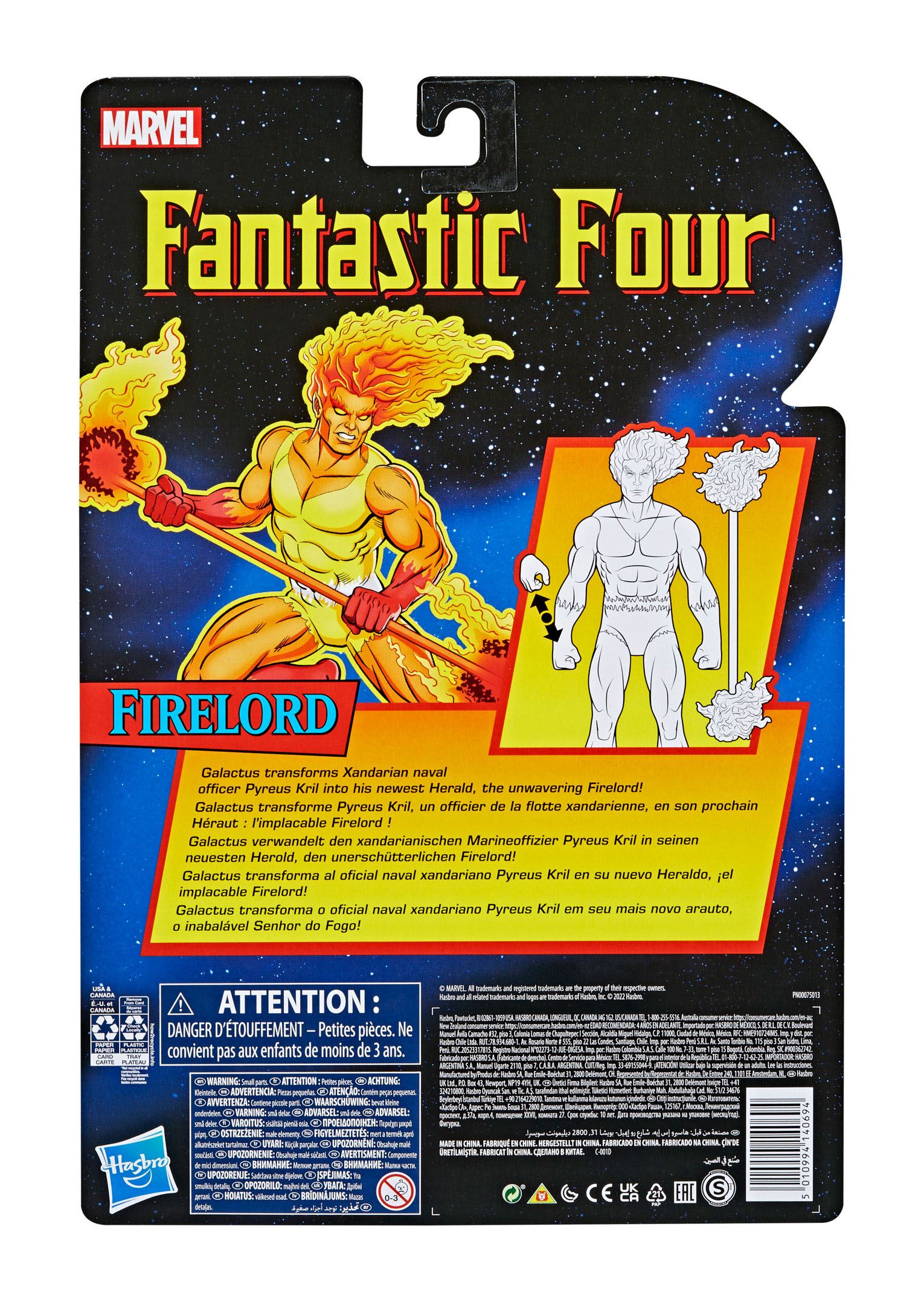 Hasbro 6-Inch Premium Marvel Legends Series Firelord Action Figure
