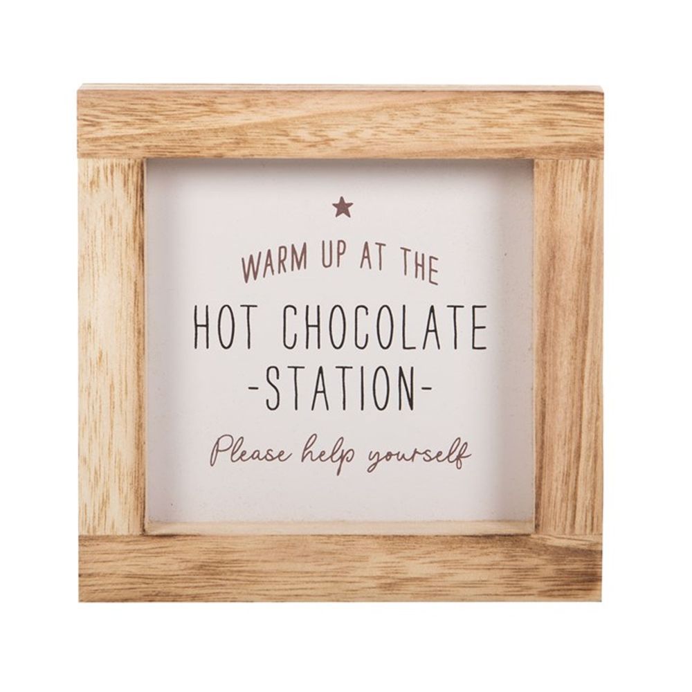 Festive Wooden Sign for Your Hot Chocolate Station