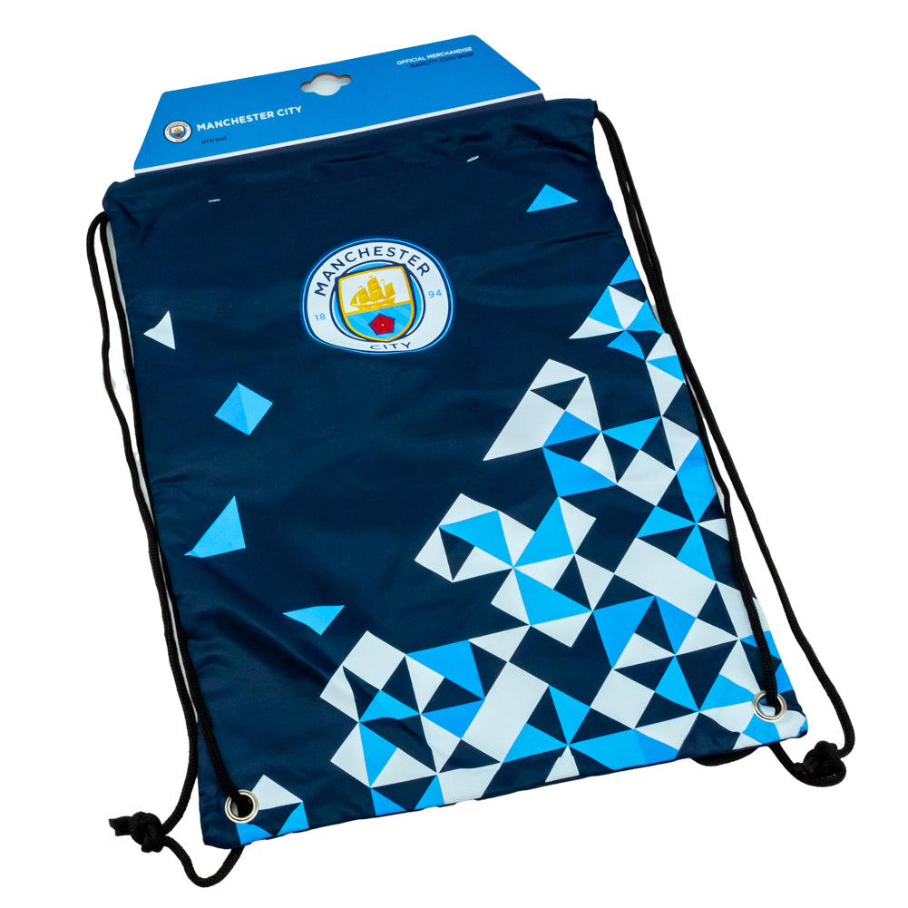 Manchester City Football Club Particle Design Polyester Gym Sports Bag for Workout