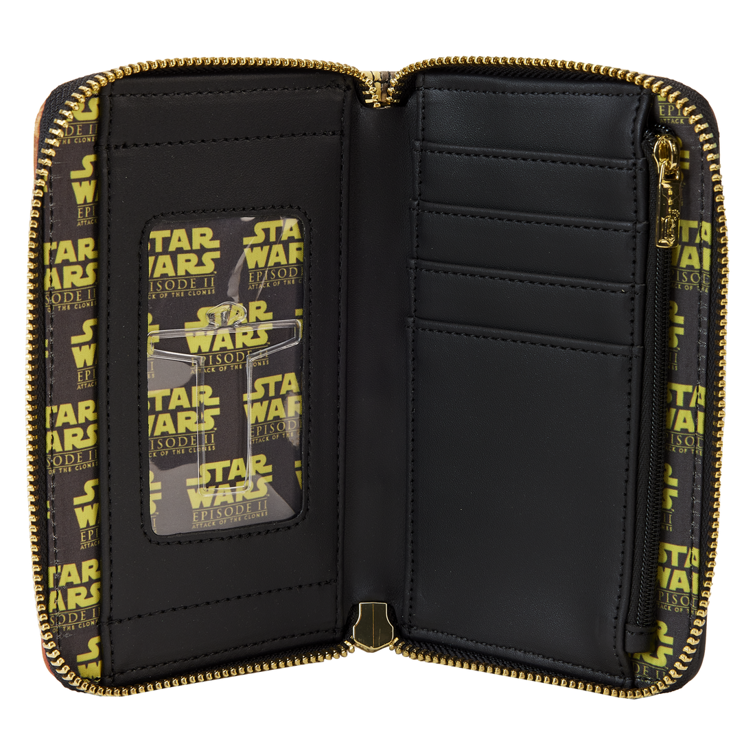 Loungefly Vegan Leather Star Wars Episode II Attack of the Clones Scene Zip - Around Wallet