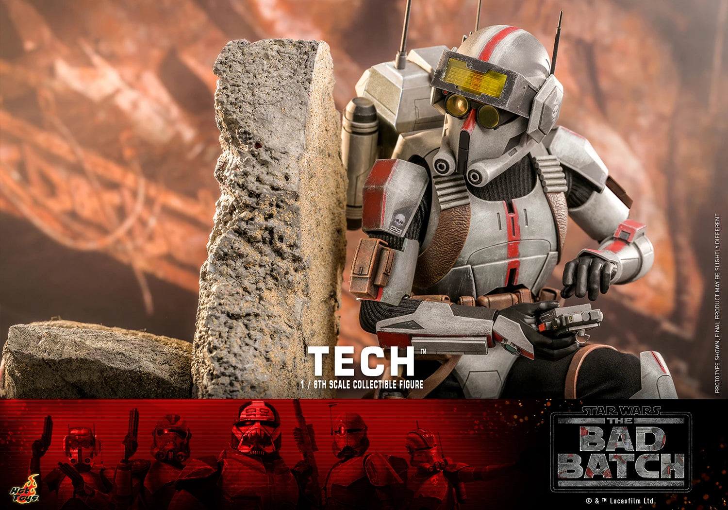 Hot Toys 1/6th Scale Collectible Figure of Tech from Star Wars The Bad Batch