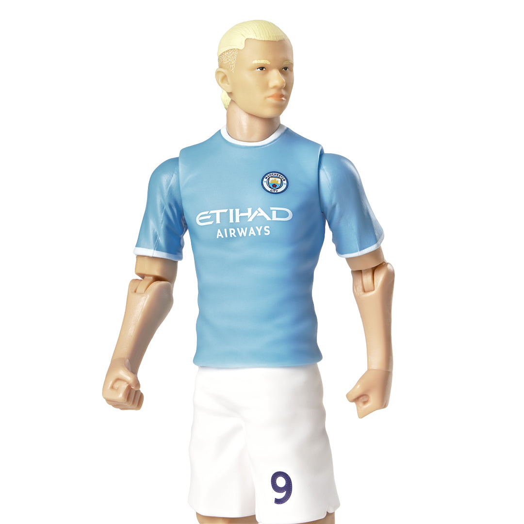 20cm Tall Manchester City Erling Haaland 9 Detailed Action Figure with Football