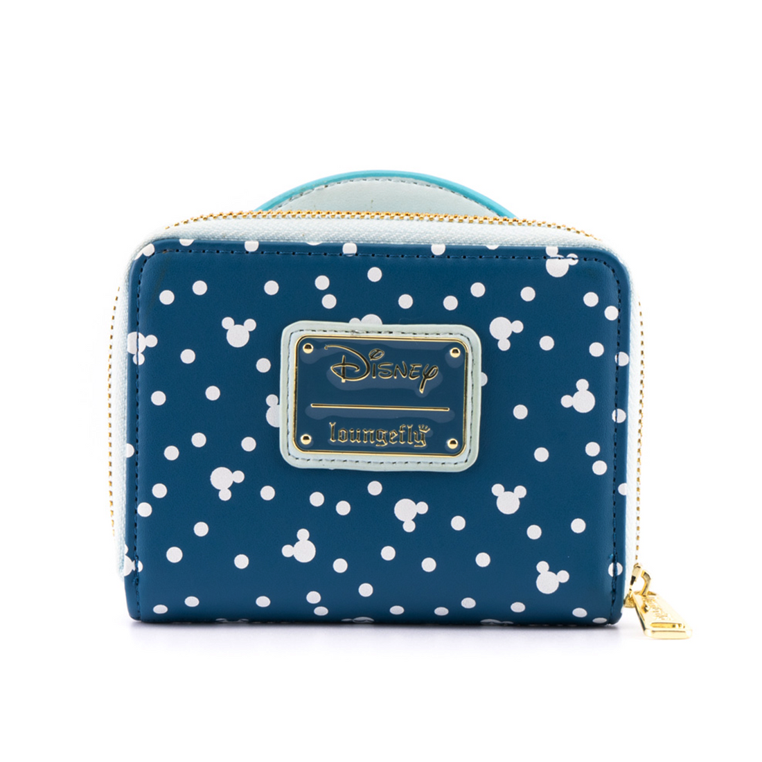 Loungefly Disney Vegan Leather Snowman Mickey Minnie Snow Globe Zip Around Wallet