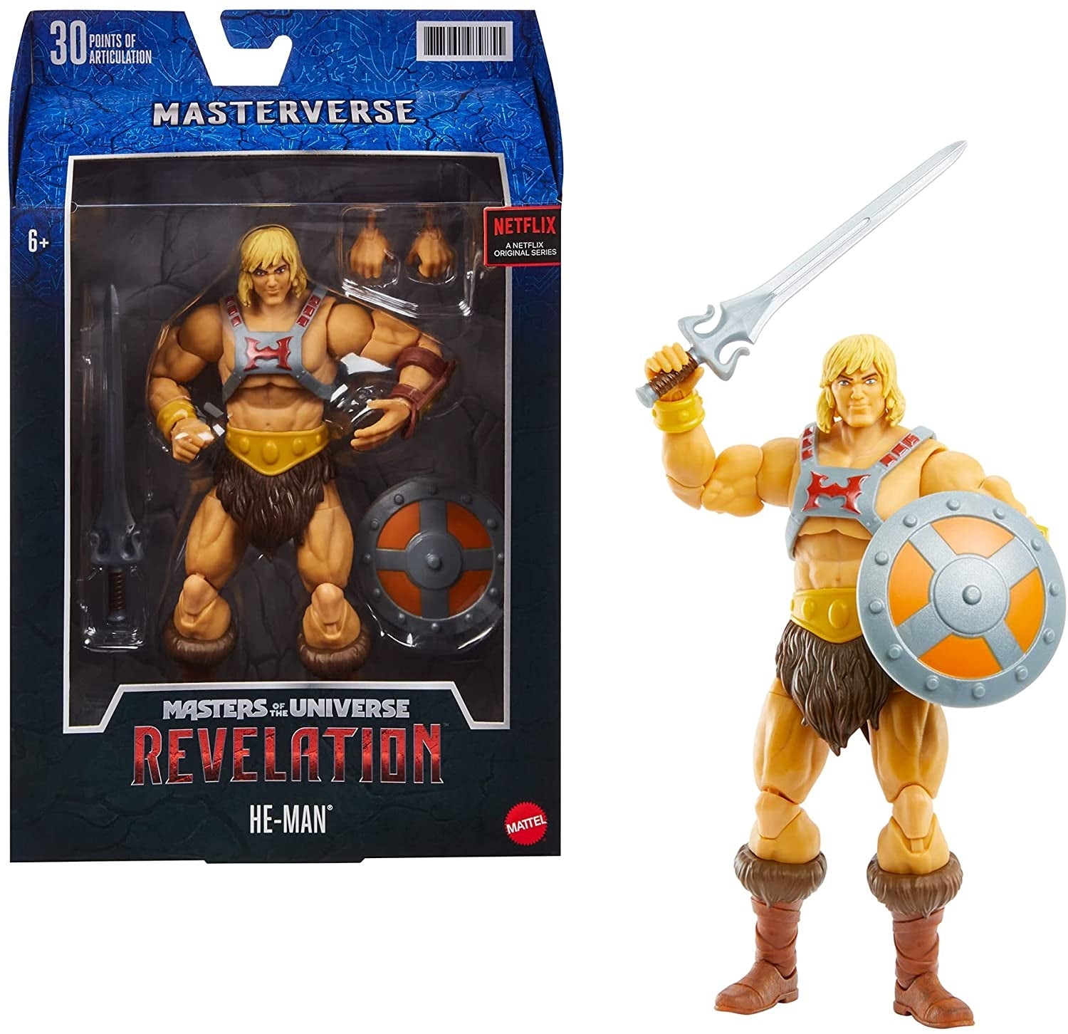 Highly Poseable Masters of the Universe Revelation He - Man Action Figure Set