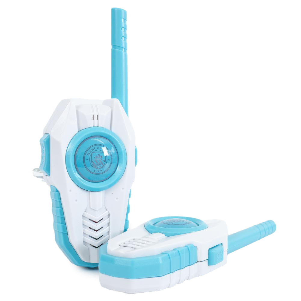 Compact and Durable Manchester City FC Branded Walkie Talkie Set for Outdoor Use