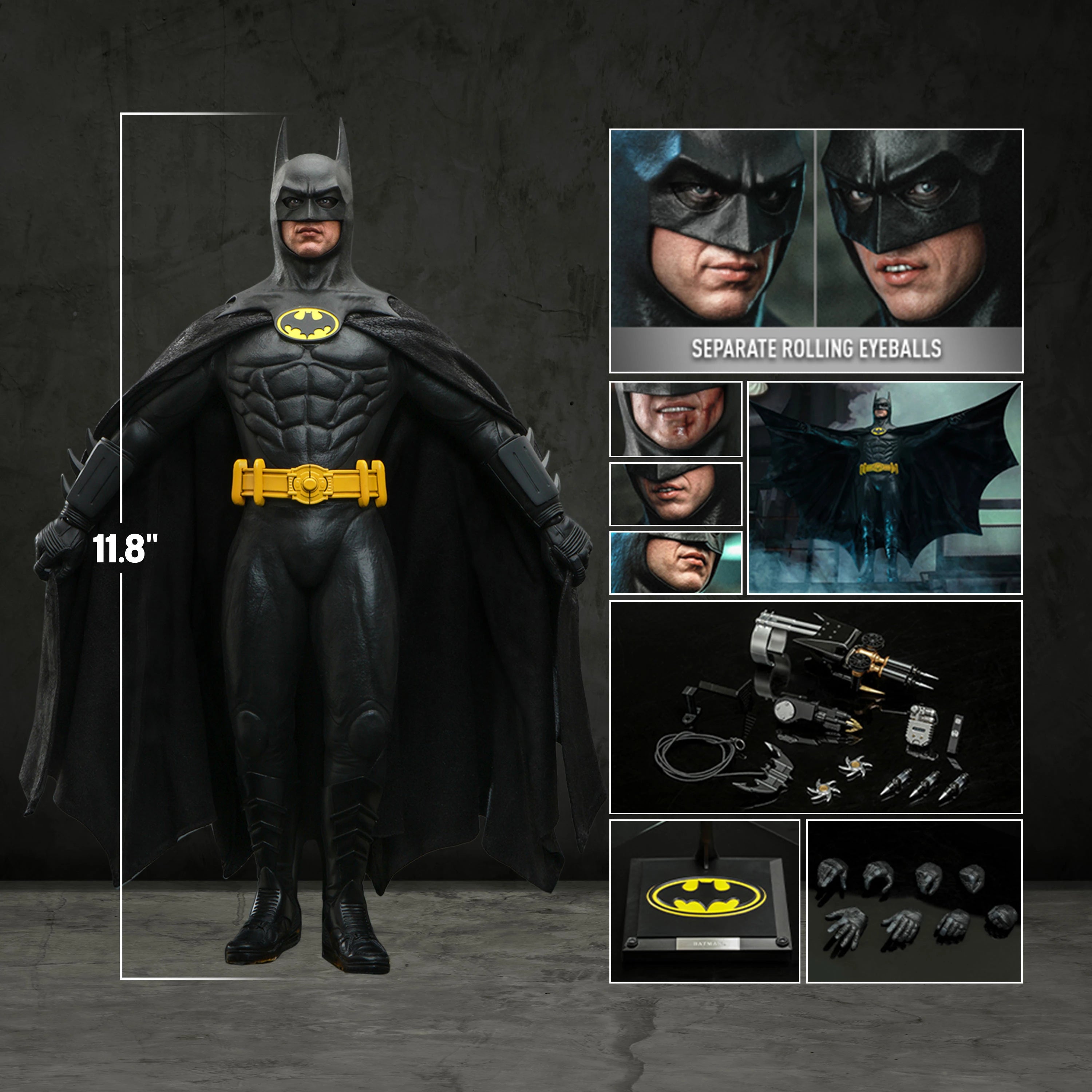 Hot Toys 1/6 Scale DC 1989 Iconic Michael Keaton Batman Figure