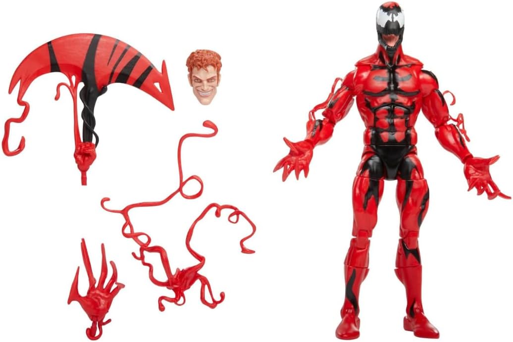 Marvel Legends Series Collectible 6-Inch Scale Action Figures Set of Spider-Man with Symbiote and Carnage