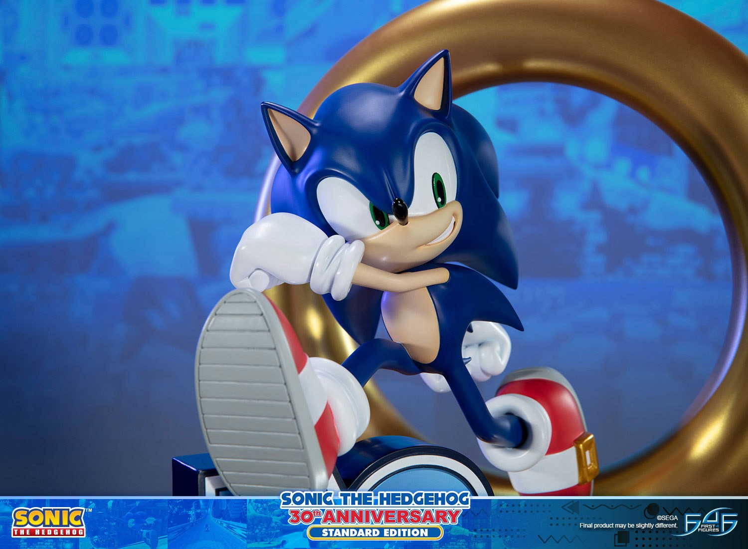 First4Figures Collectible Sonic The Hedgehog 30th Anniversary Sonic Statue for Gaming Enthusiasts