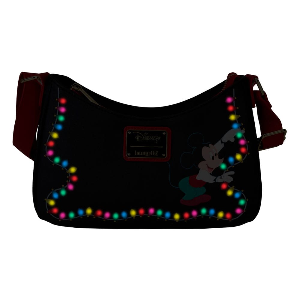 Loungefly Disney Mickey's Illuminated Decorative Crossbody Shoulder Bag for Fashionable Holiday Lovers