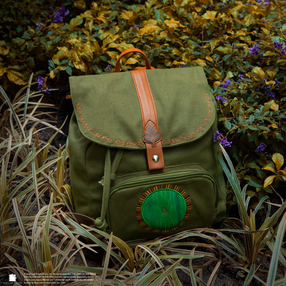 Fantasy Themed Lord of the Rings Inspired Hobbiton Cotton and PVC Backpack for Adventurous Journeys