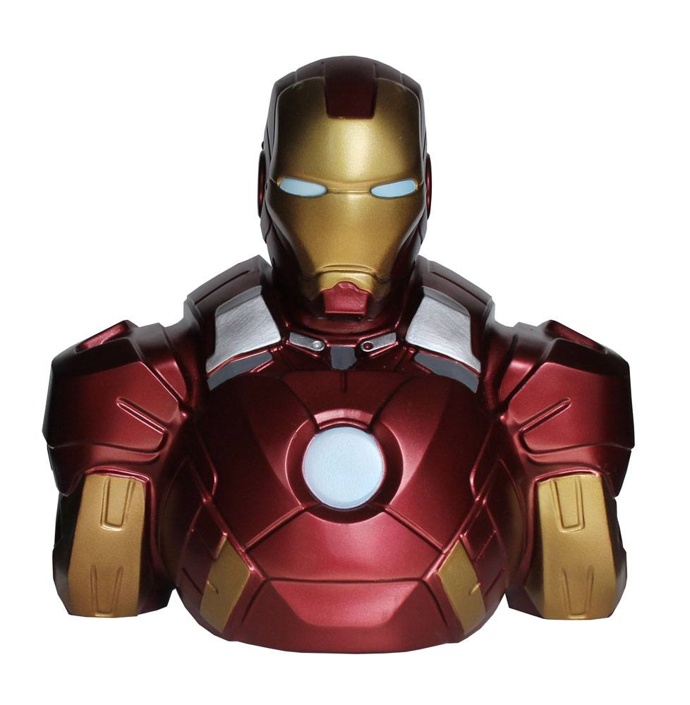 Collectible Marvel Iron Man-themed Coin Bank, Approx. 22 cm Tall