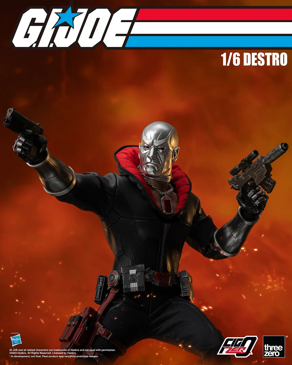 Threezero's G.I. Joe FigZero 1/6 Scale Collectible Action Figure of Destro, the Notorious Arms Dealer