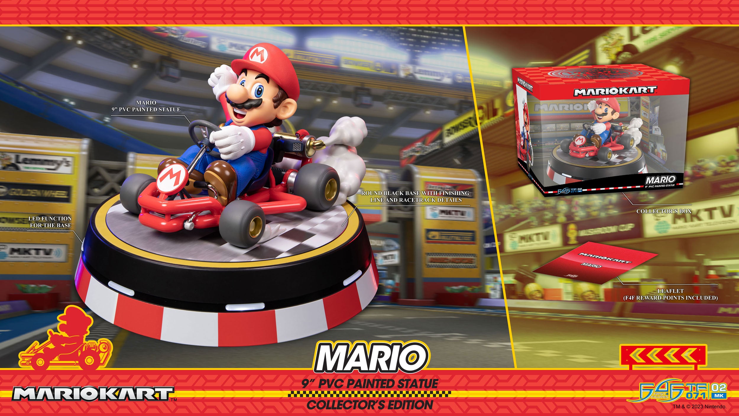 Collector's Edition Mario Kart Super Mario PVC Statue with LED Base