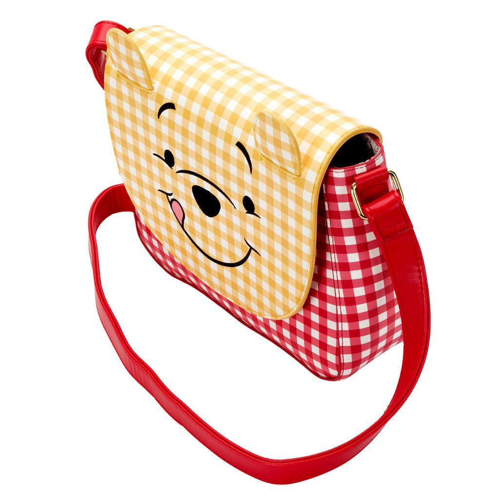 Loungefly Disney's Adorable Winnie The Pooh Gingham-Patterned Crossbody Shoulder Bag for Fashion Lovers