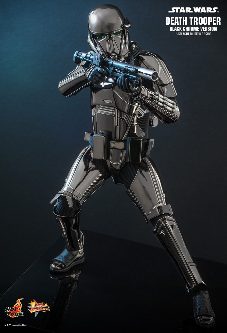 Exclusive Hot Toys 1/6 Scale Star Wars Black Chrome Death Trooper Collectible