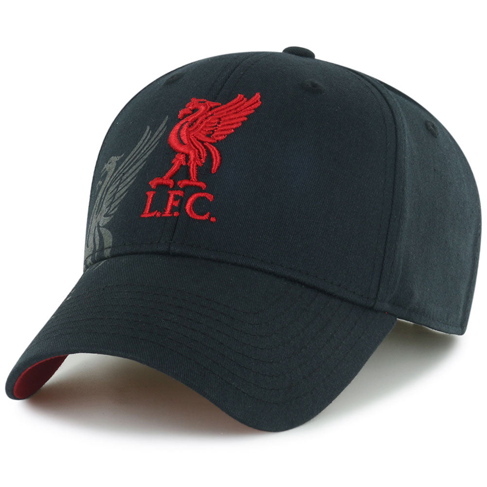 Obsidian Black Liverpool FC Embroidered Cap with Adjustable Strap