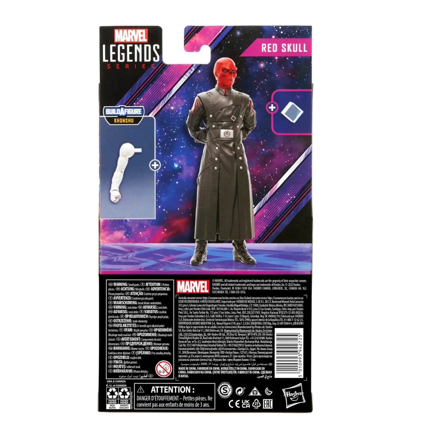 Hasbro Marvel Legends Series 6-Inch Collectible Red Skull Action Figure with Khonshu Build-a-Figure Part, Inspired by Marvel Studios on Disney Plus