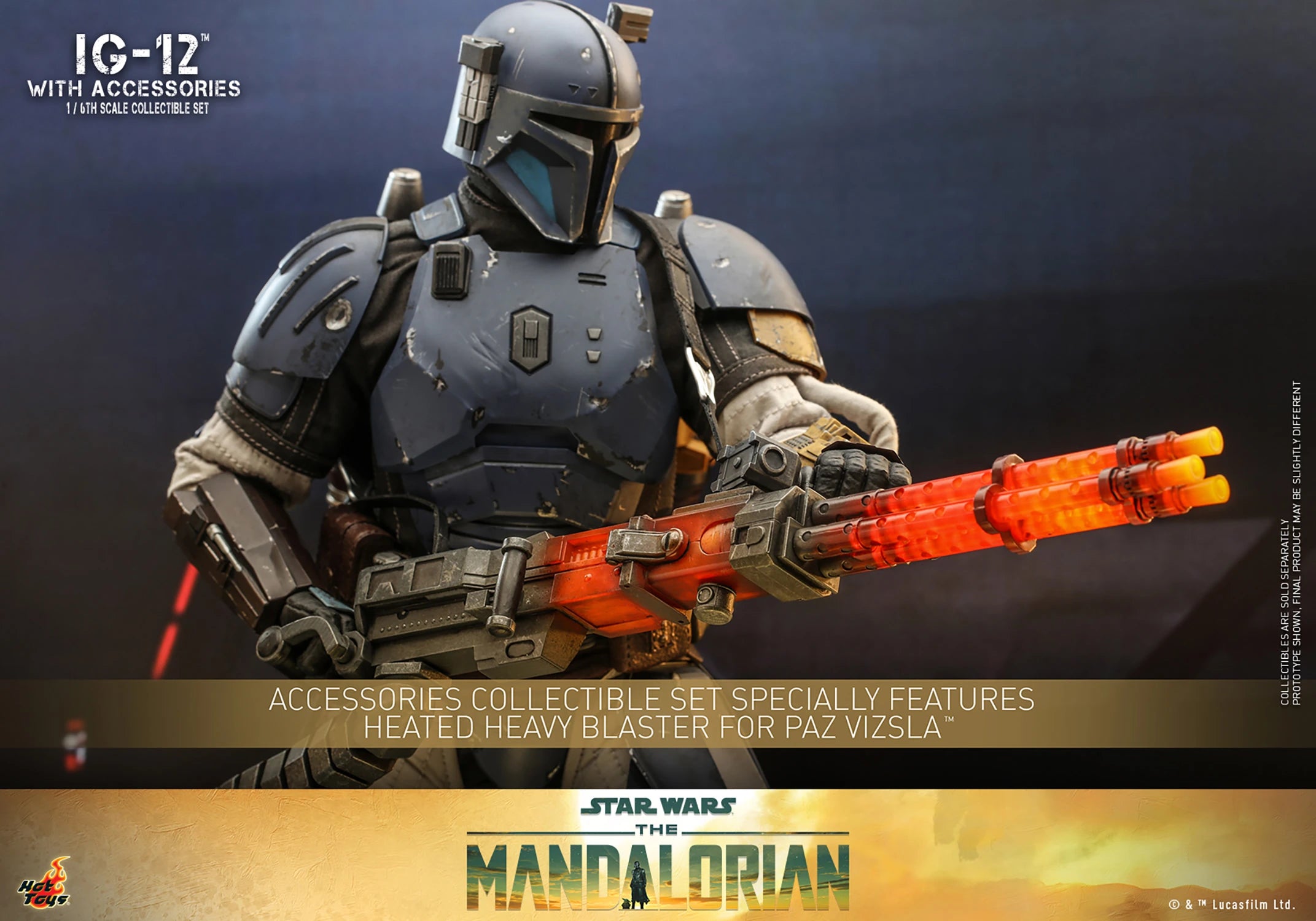 Hot Toys 1/6 Scale Mandalorian IG-12, Grogu & Accessories Collectible Set