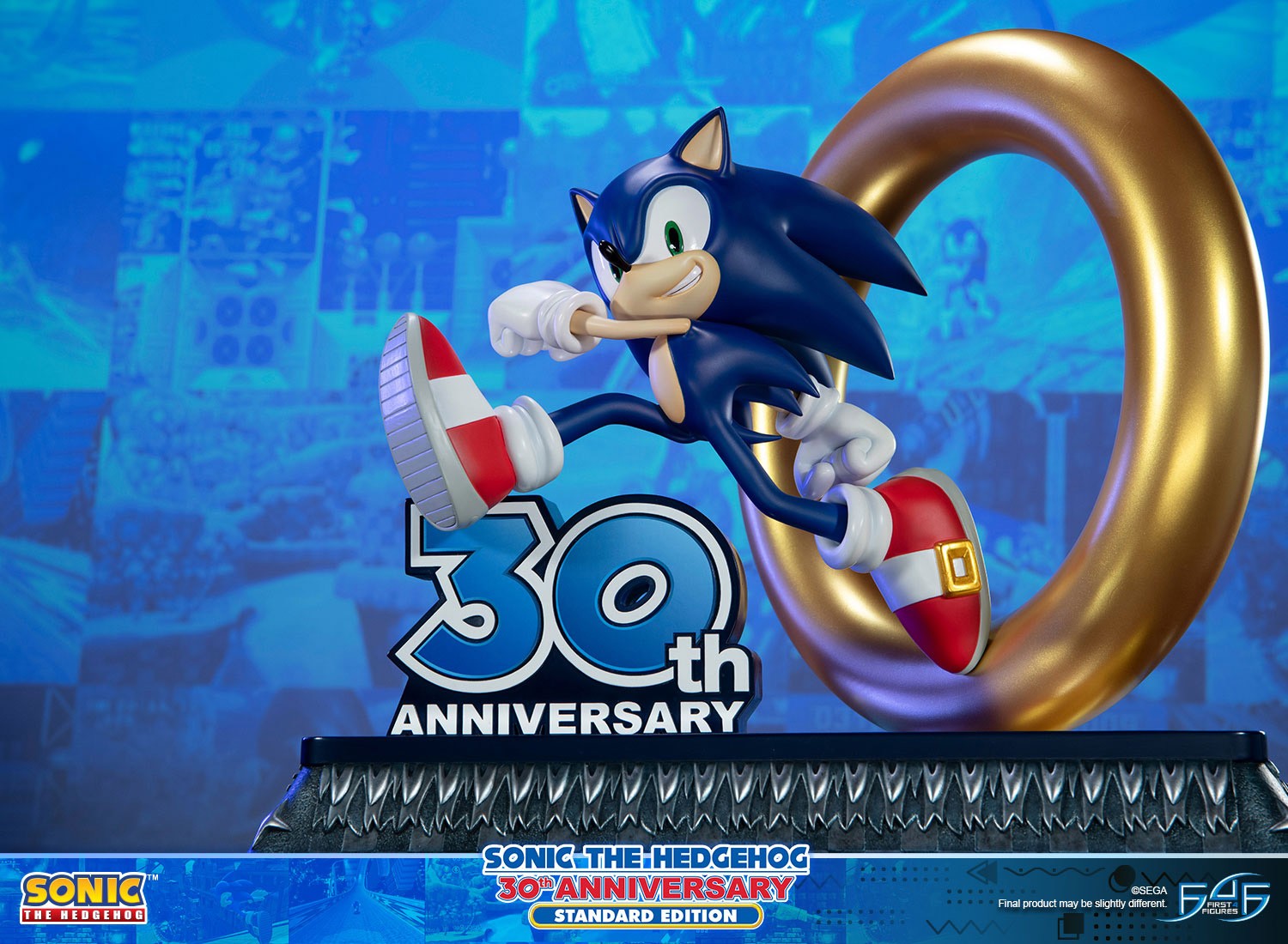 First4Figures Collectible Sonic The Hedgehog 30th Anniversary Sonic Statue for Gaming Enthusiasts