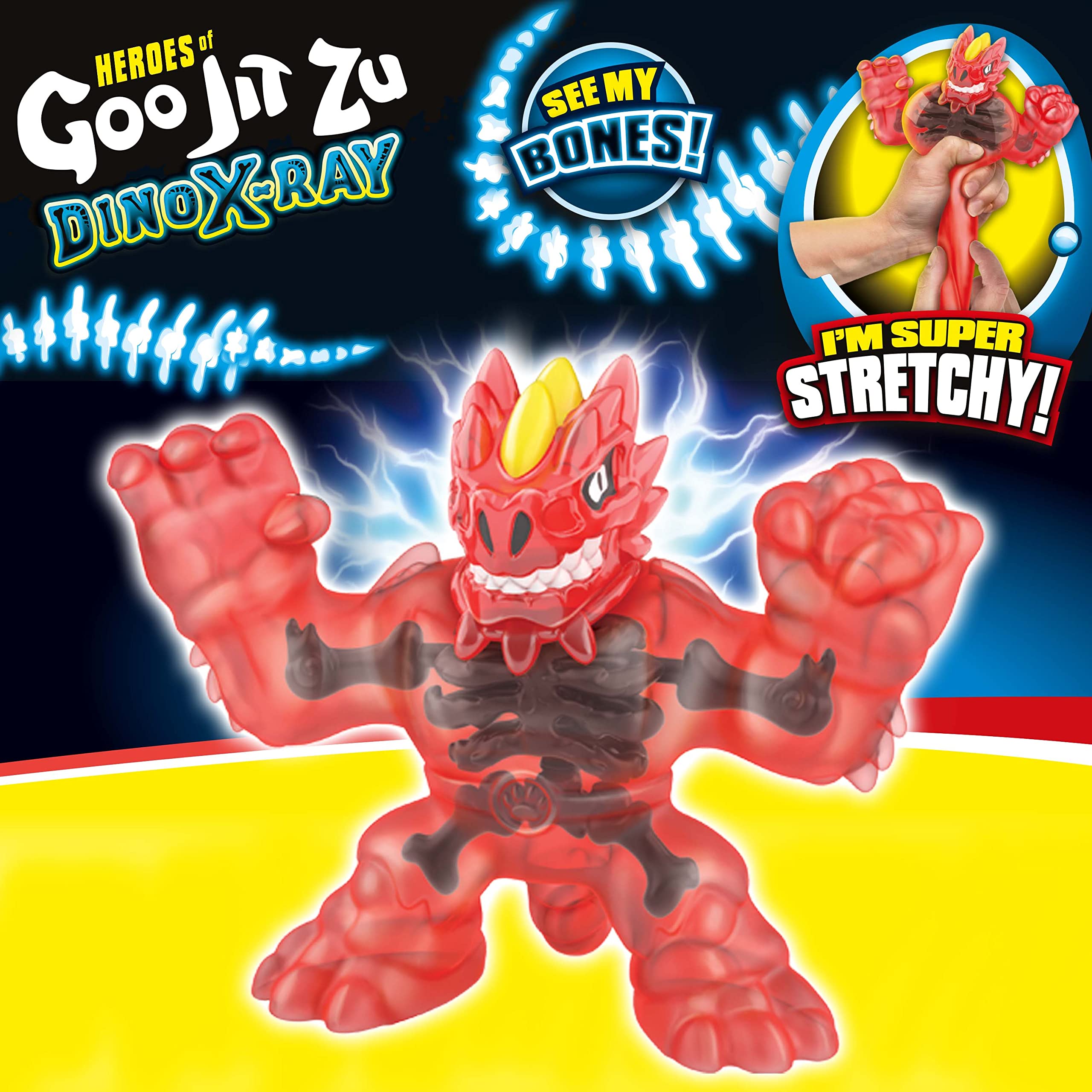 Heroes of Goo Jit Zu Dino X-Ray Super Stretch Blazagon Action Figure