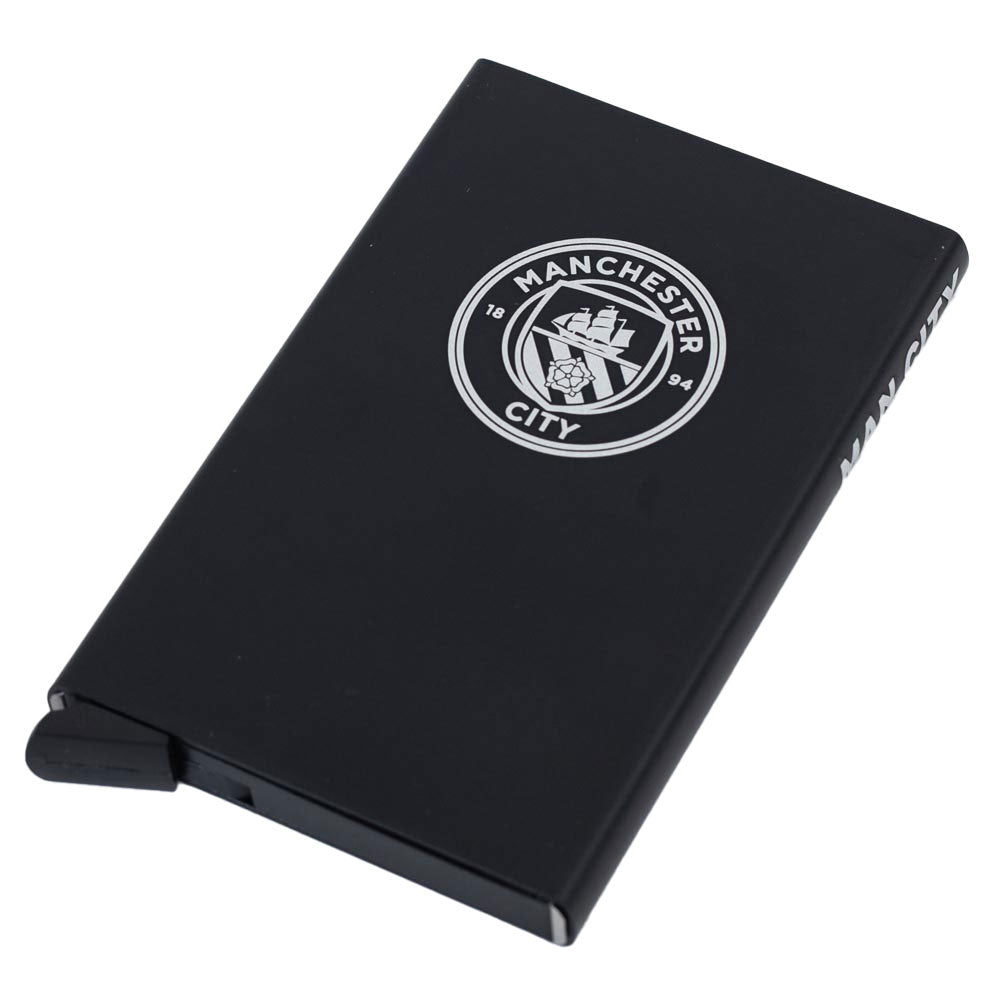 Manchester City Branded Aluminium RFID-Protected Card Holder Case