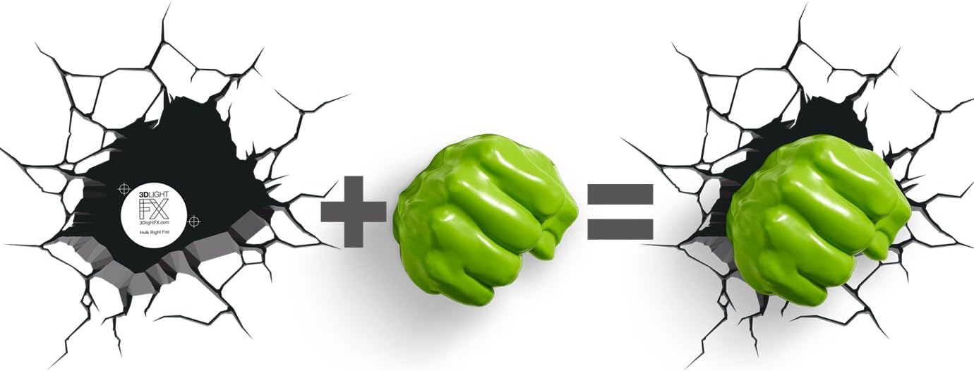 3D Wall-Mounted Decorative Lighting - Marvel Hulk Hand Design for True Fans