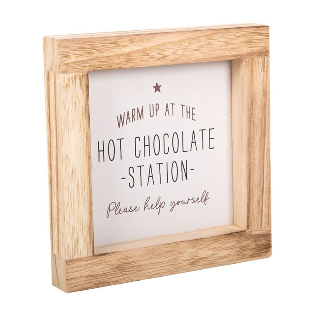 Festive Wooden Sign for Your Hot Chocolate Station