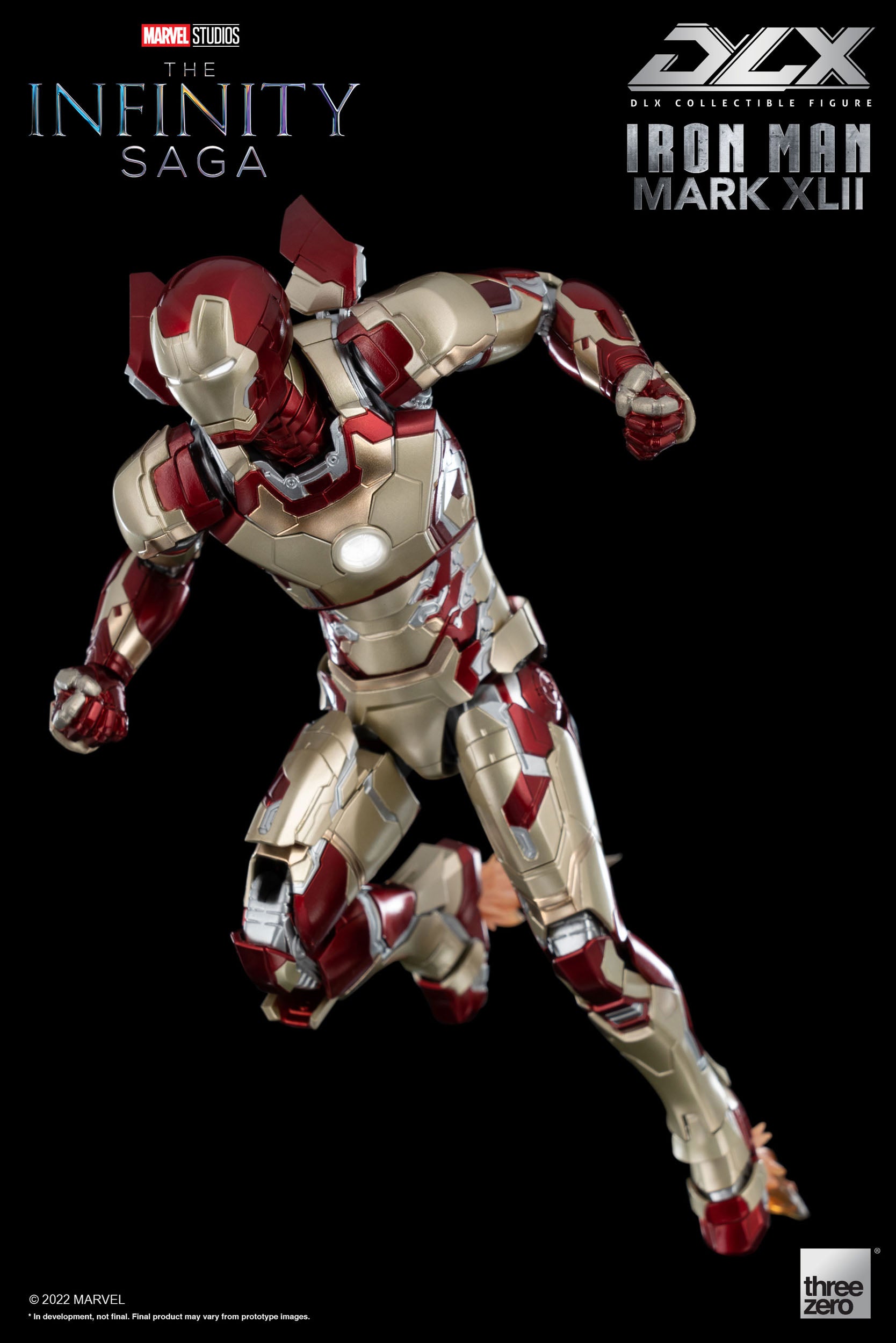 Marvel The Infinity Saga Deluxe Iron Man Mark 42 1/12 Scale Collectible Figure for Fans