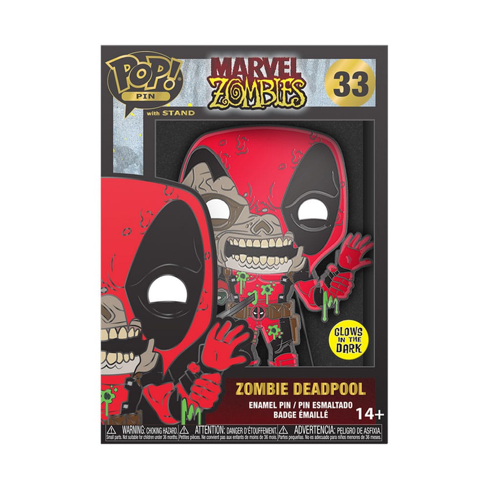 Funko's Marvel Zombie Glow-in-the-Dark Deadpool POP! Enamel Pin