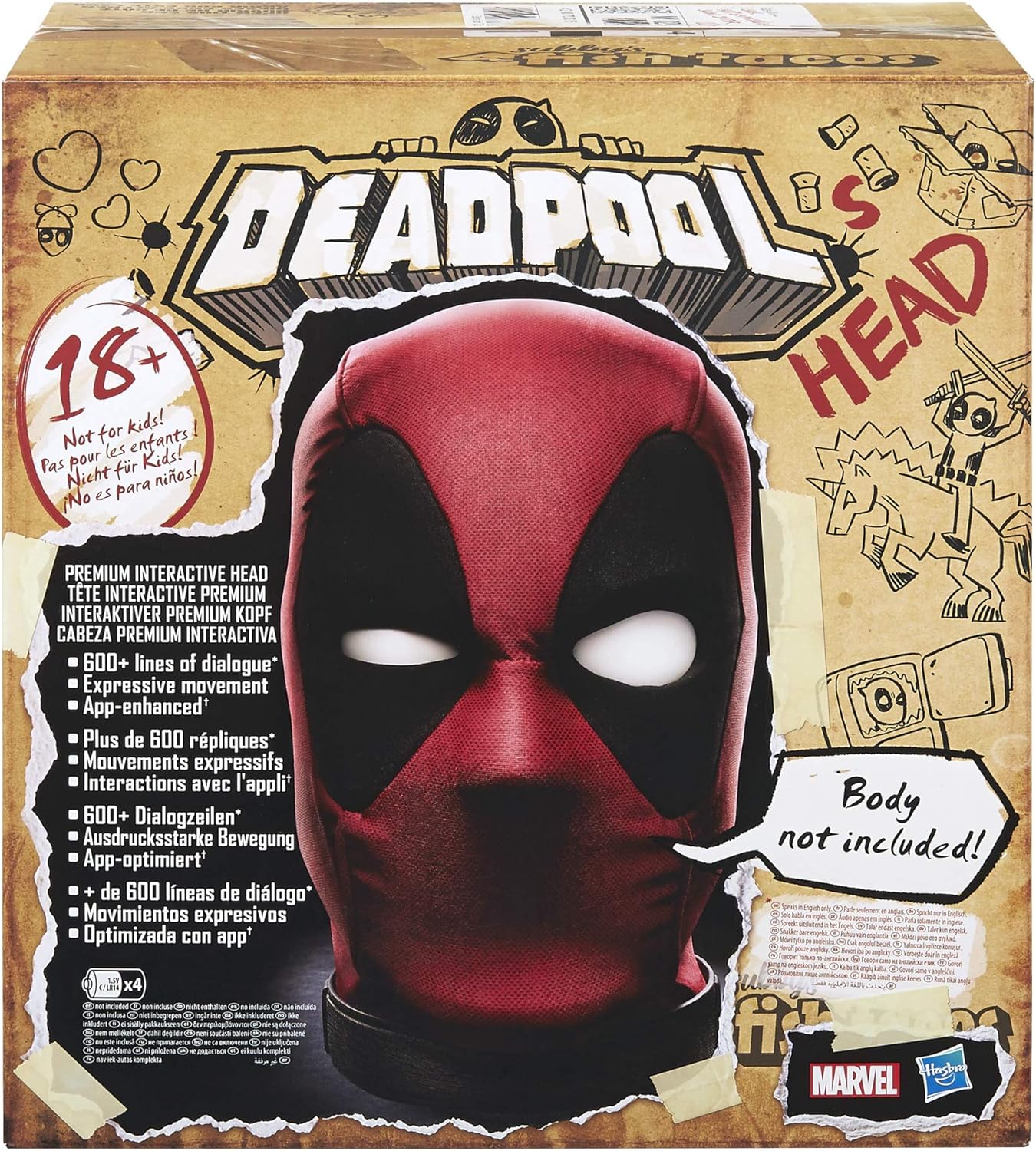Marvel Legends Premium Interactive Deadpool's Head Collectible