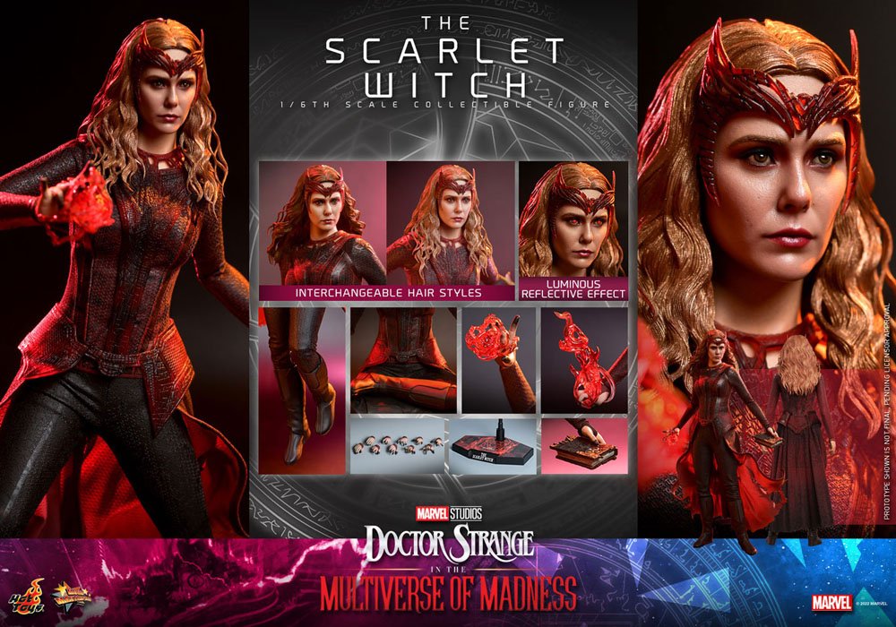 Hot Toys 1:6 Scale Elizabeth Olsen as Scarlet Witch from Doctor Strange in Multiverse of Madness