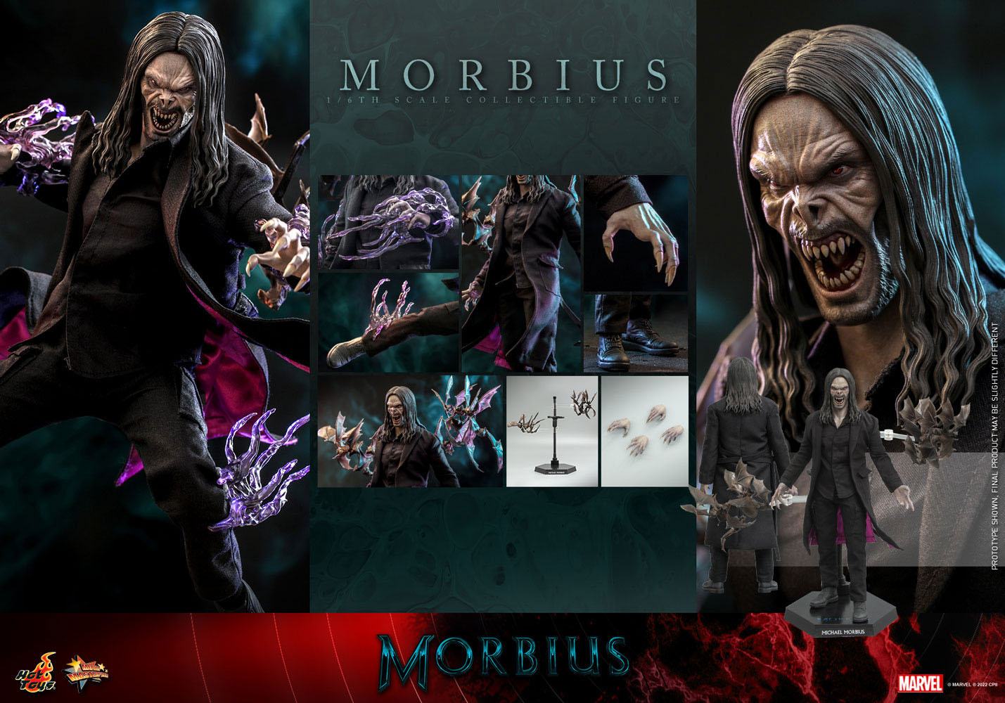Hot Toys 1:6 Scale Collectible Figure of Marvel's Morbius - The Superhuman Vampire Character